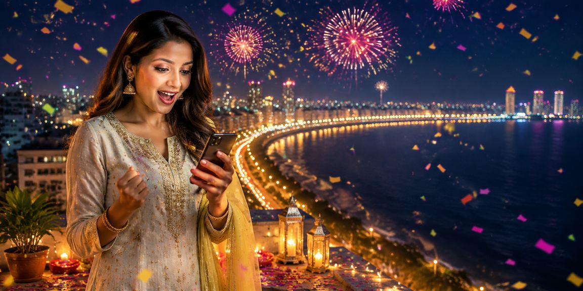 Mumbai Marine Drive with a casino app theme and Kurti fashion